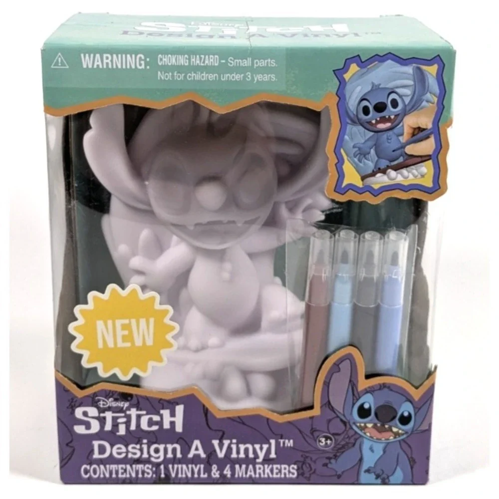 TARA Disney Stitch Design A Vinyl Art Activity Set w/ 4 Markers New in Box